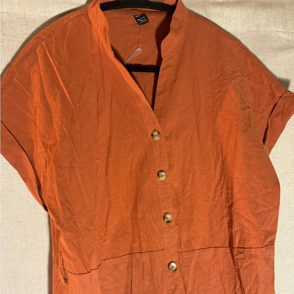 Burnt Orange Jumpsuit